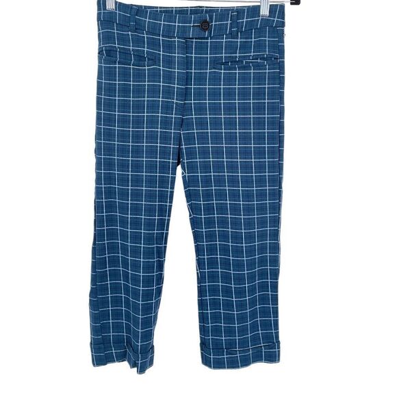 Betabrand Plaid Zip Up Button Closure W Pockets Career Stretch Pant Small Petite - Picture 1 of 8